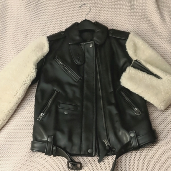 COACH SHEEPSKIN SLEEVE LEATHER JACKET - Picture 4 of 12